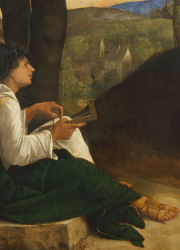 Giorgione, &ldquo;Les Trois Philosophes&rdquo; [rotated detail]